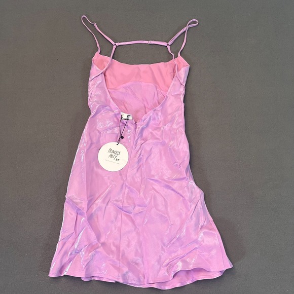 Princess Polly Women's Violetta Purple Mini Dress Ruched Size 6 Barbie NWT - Picture 9 of 10